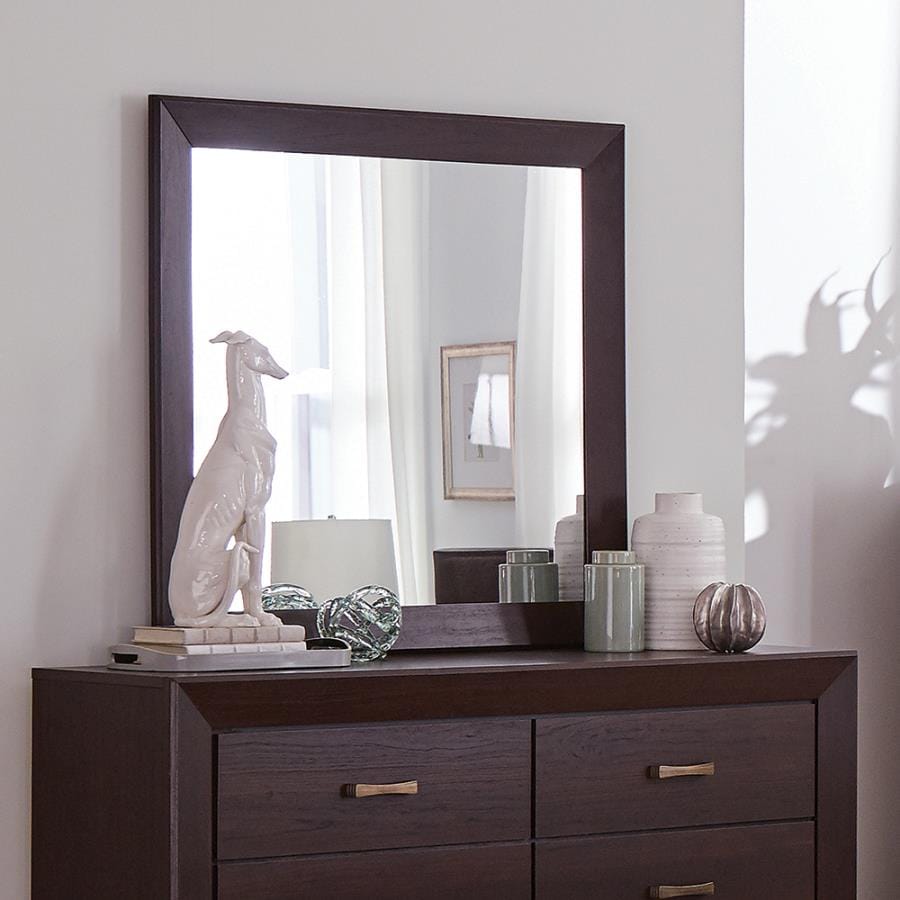 Kauffman Rectangular Mirror Dark Cocoa