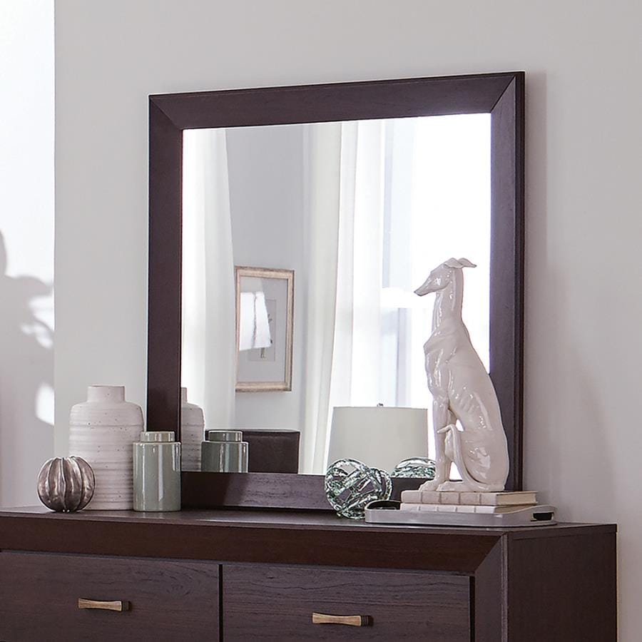 Kauffman Rectangular Mirror Dark Cocoa