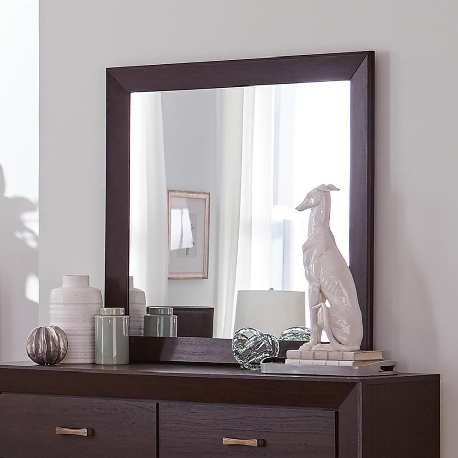 Kauffman Rectangular Mirror Dark Cocoa