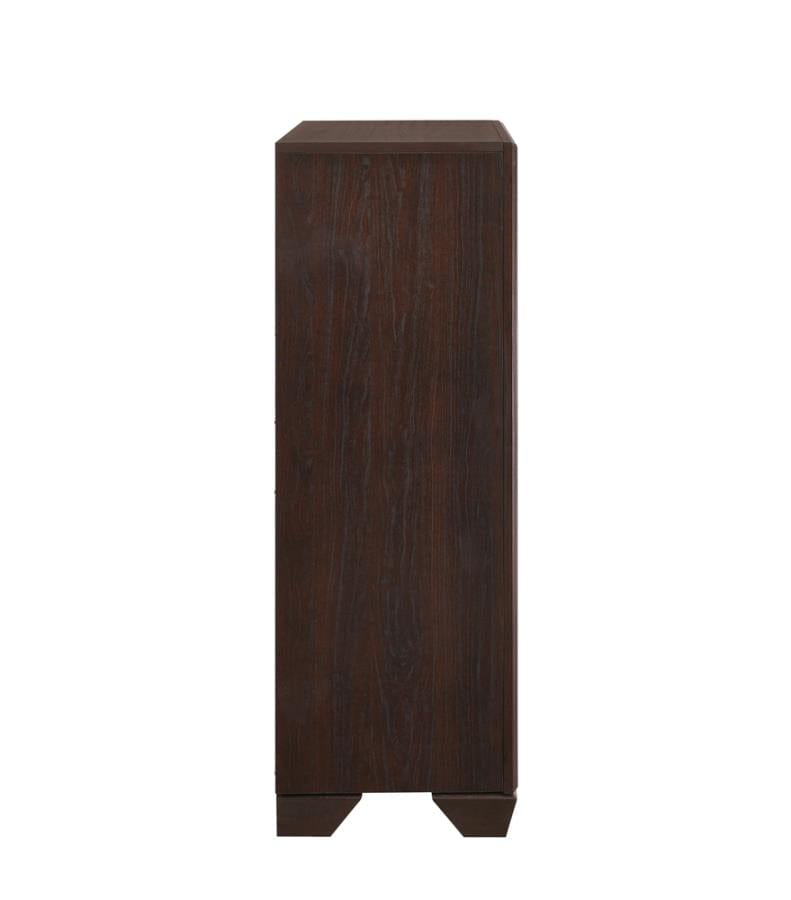 Kauffman 5-drawer Chest Dark Cocoa