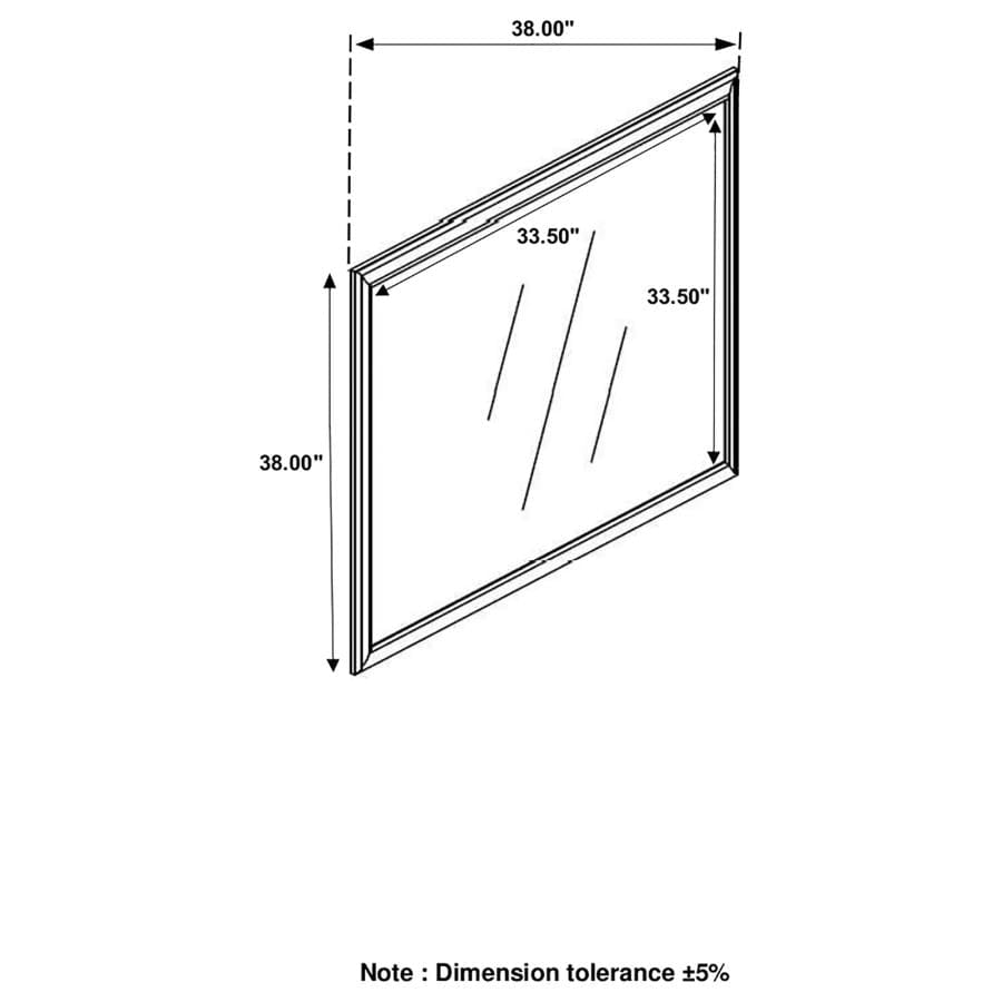 Louis Philippe Beveled Edge Square Mirror White