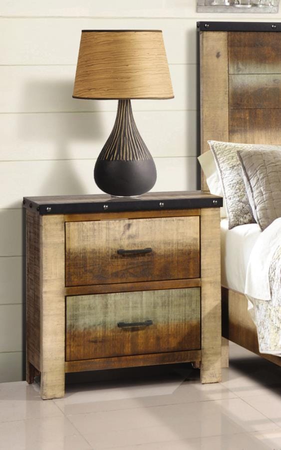 Sembene 2-drawer Nightstand Antique Multi-color