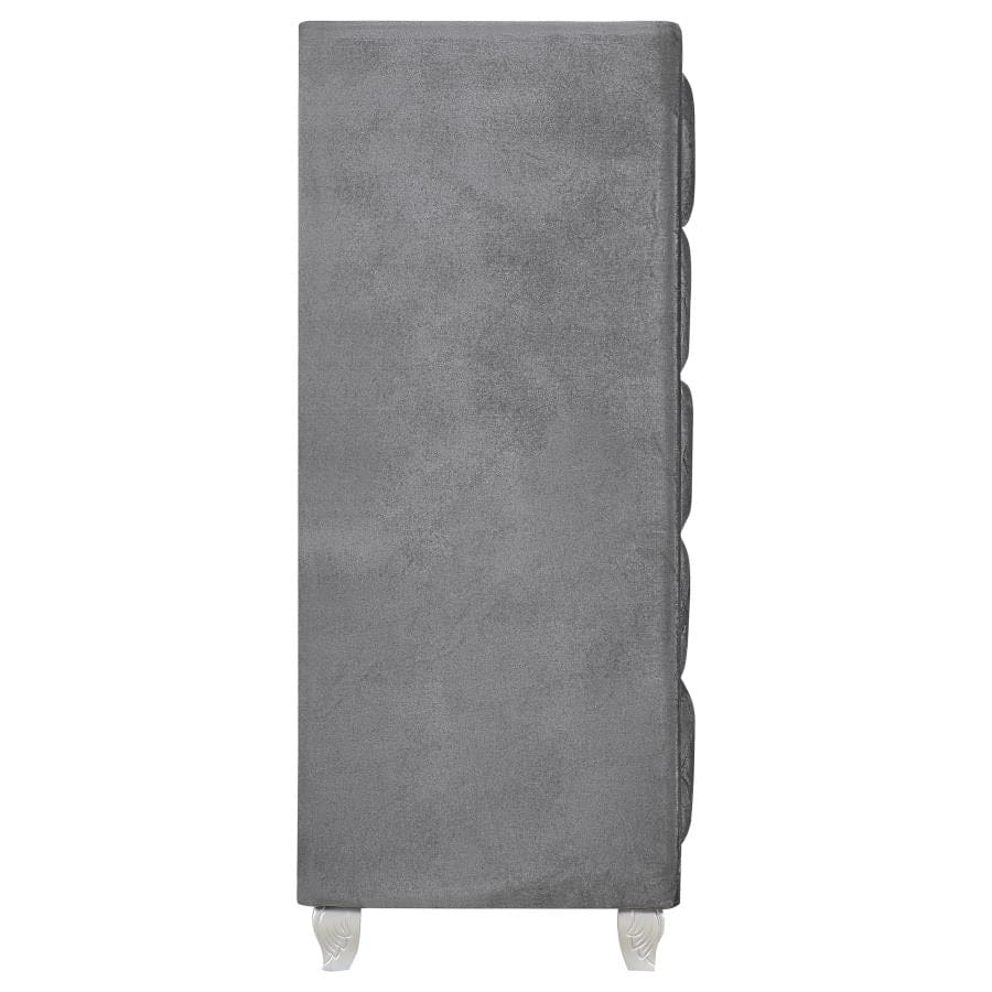 Deanna 5-drawer Rectangular Chest Grey