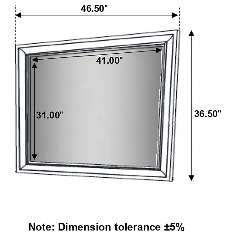 Miranda Rectangular Mirror White