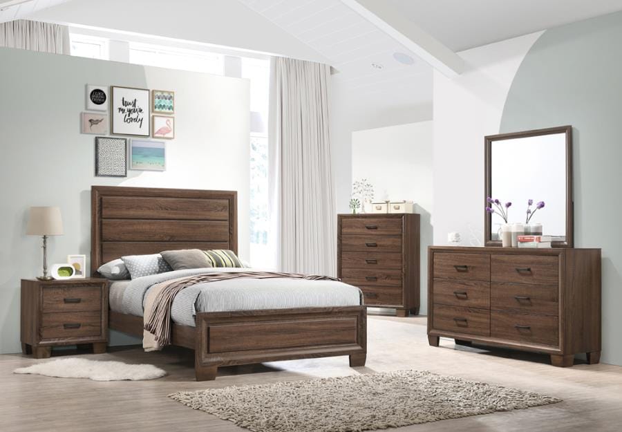 Brandon 4-piece Full Panel Bedroom Set Medium Warm Brown