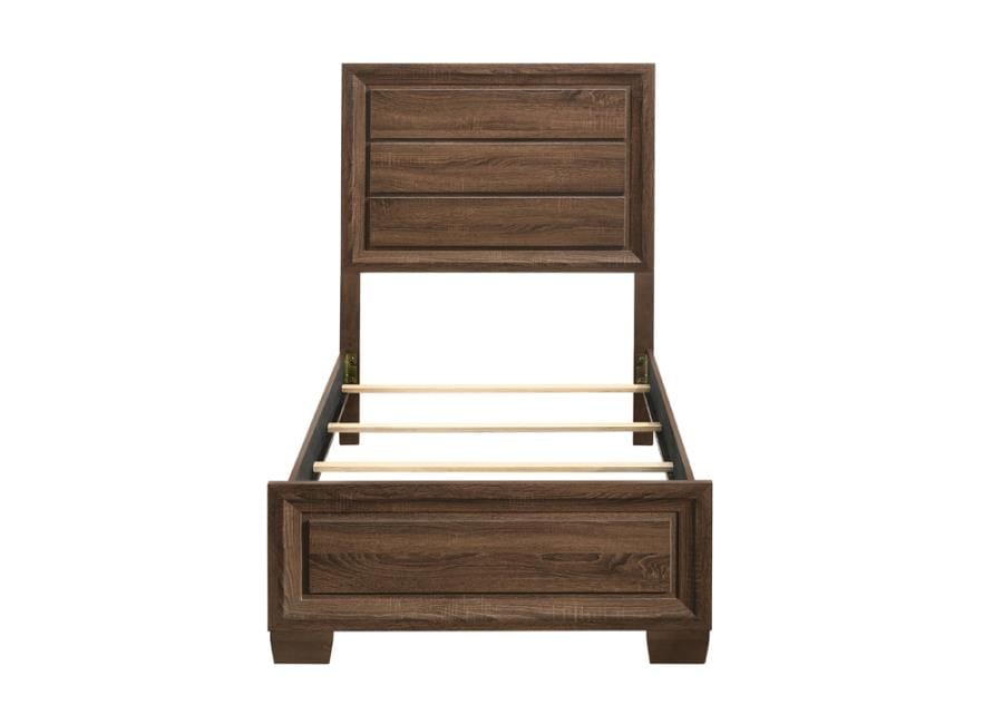 Brandon Twin Panel Bed Medium Warm Brown