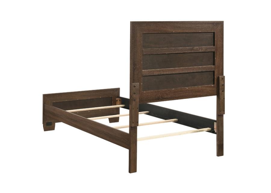 Brandon Twin Panel Bed Medium Warm Brown