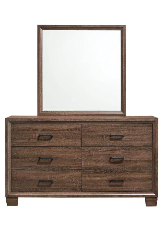 Brandon 6-drawer Dresser Medium Warm Brown