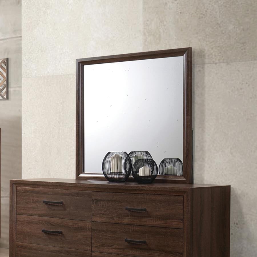 Brandon Framed Mirror Medium Warm Brown