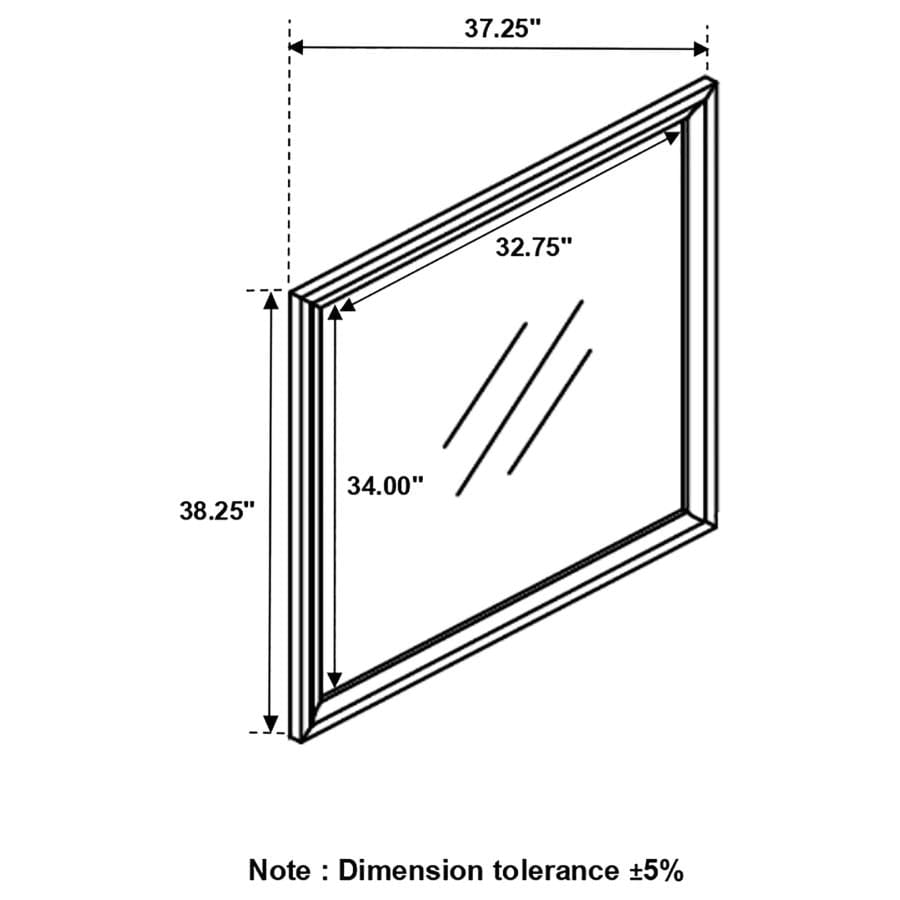 Brandon Framed Mirror Medium Warm Brown