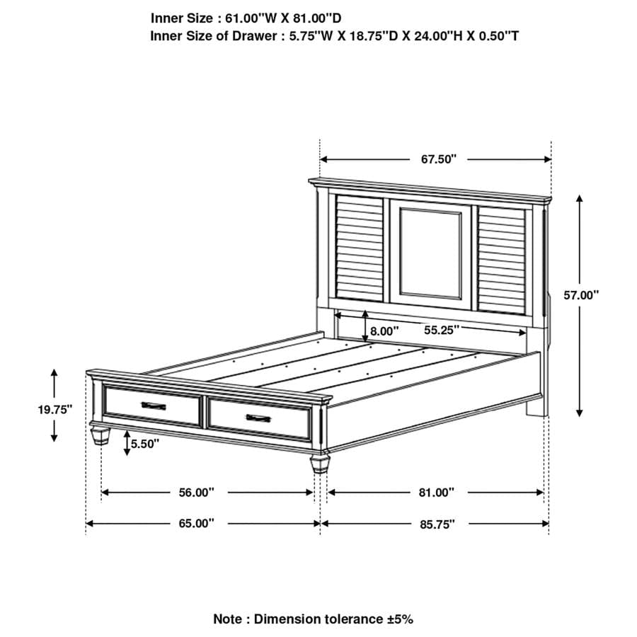 Franco Queen Platform Storage Bed Weathered Sage