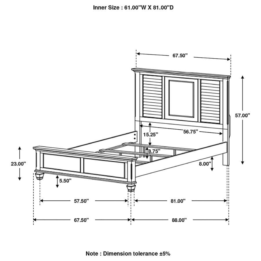 Franco Queen Panel Bed Weathered Sage