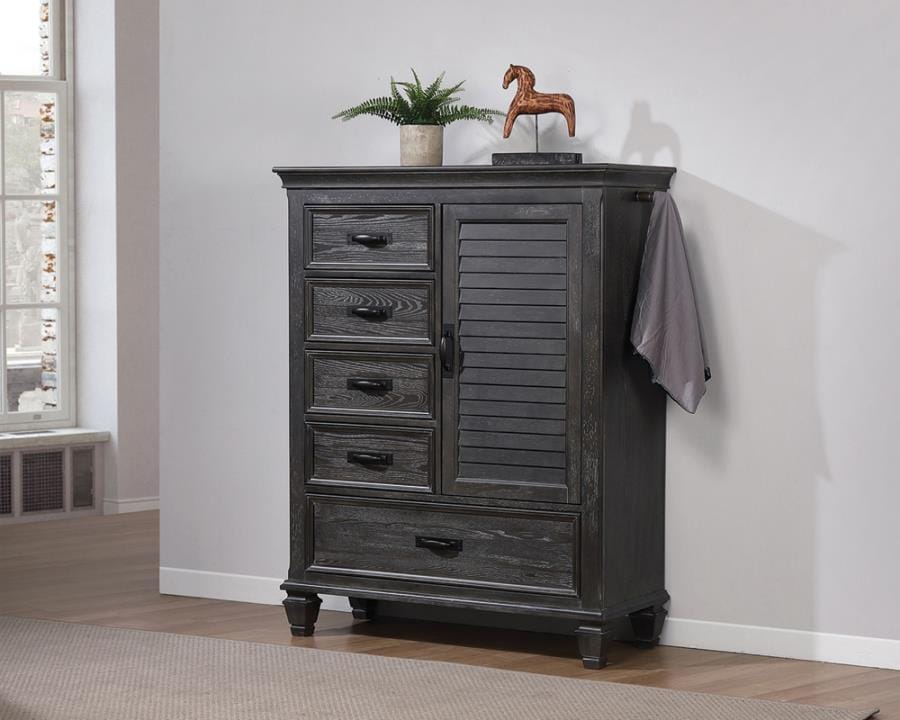 Franco 5-drawer Door Chest Weathered Sage