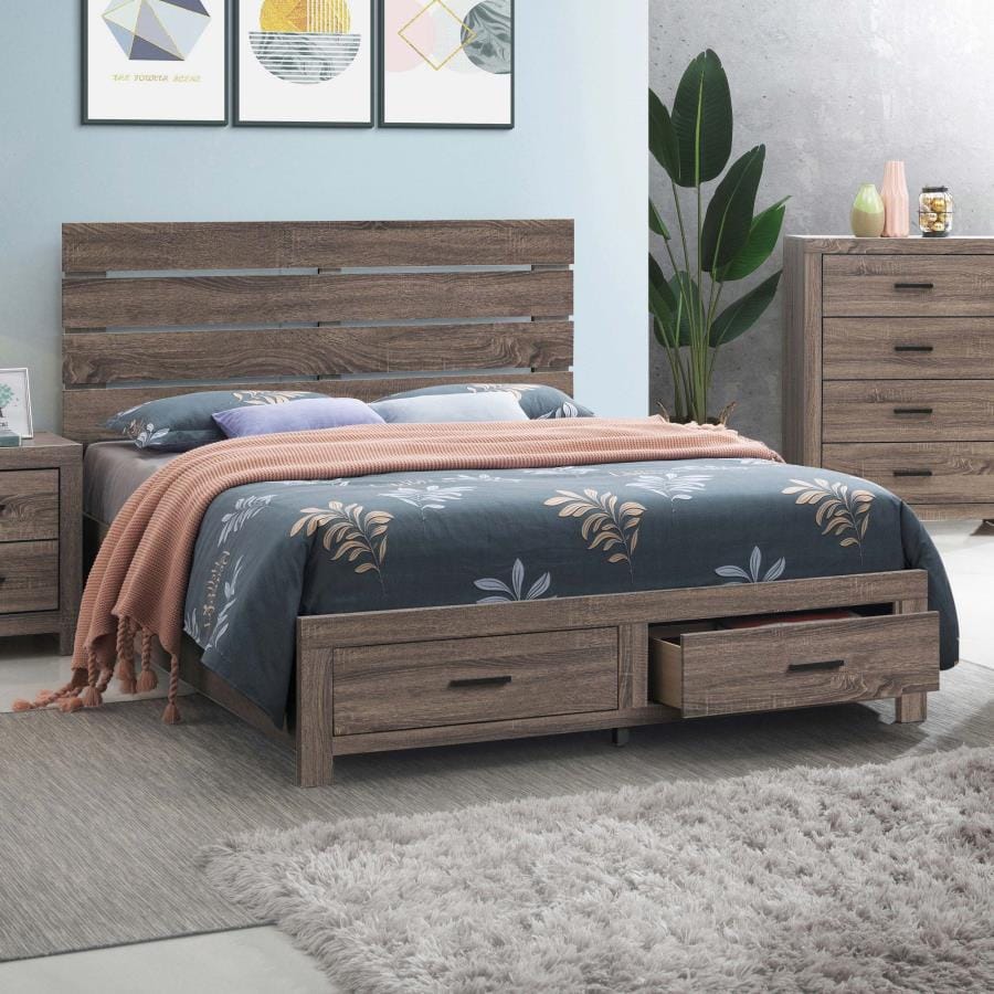 Brantford Queen Storage Bed Barrel Oak