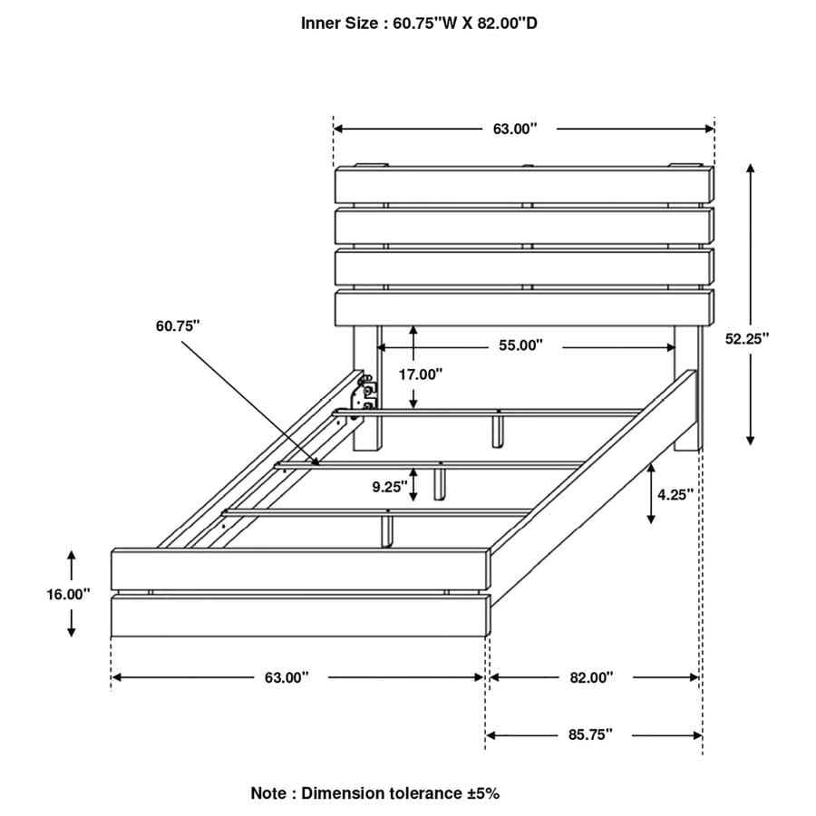 Brantford Queen Panel Bed Barrel Oak