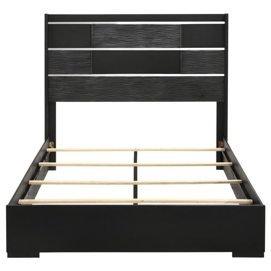 Blacktoft Queen Panel Bed Black