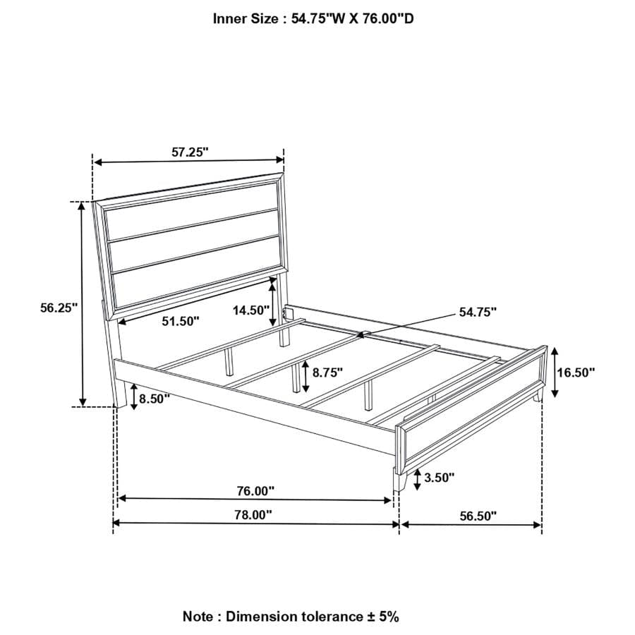 Watson Full Panel Bed Grey Oak