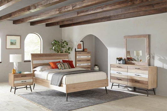 Marlow 4-piece Eastern King Bedroom Set Rough Sawn Multi