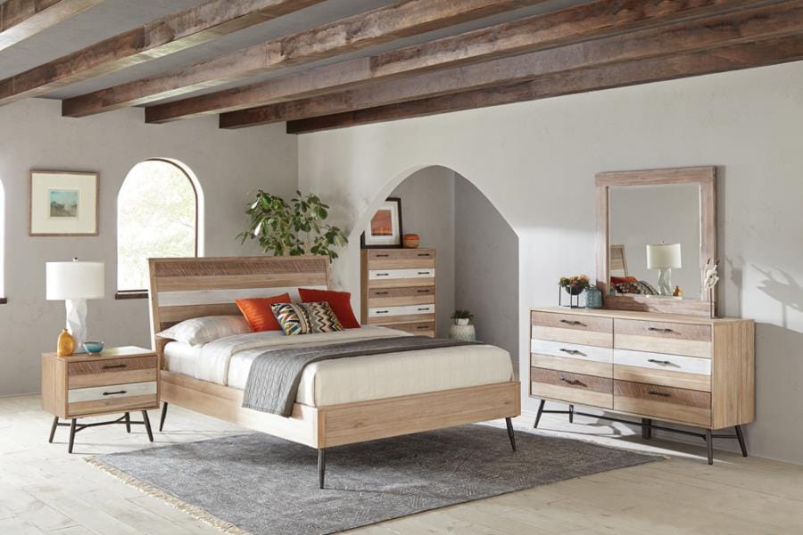 Marlow Queen Platform Bed Rough Sawn Multi