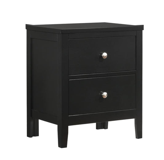 Carlton 2-drawer Rectangular Nightstand Black