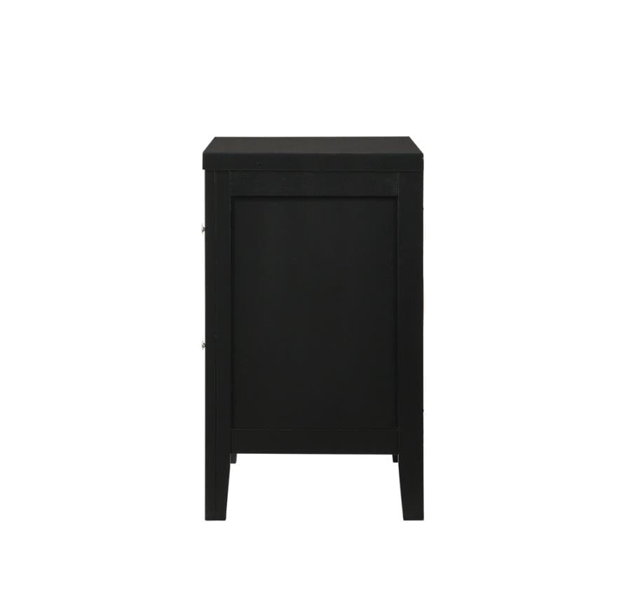 Carlton 2-drawer Rectangular Nightstand Black