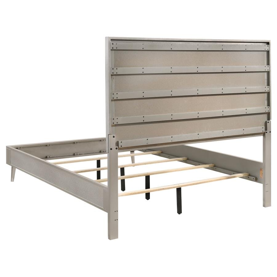 Ramon Queen Panel Bed Metallic Sterling