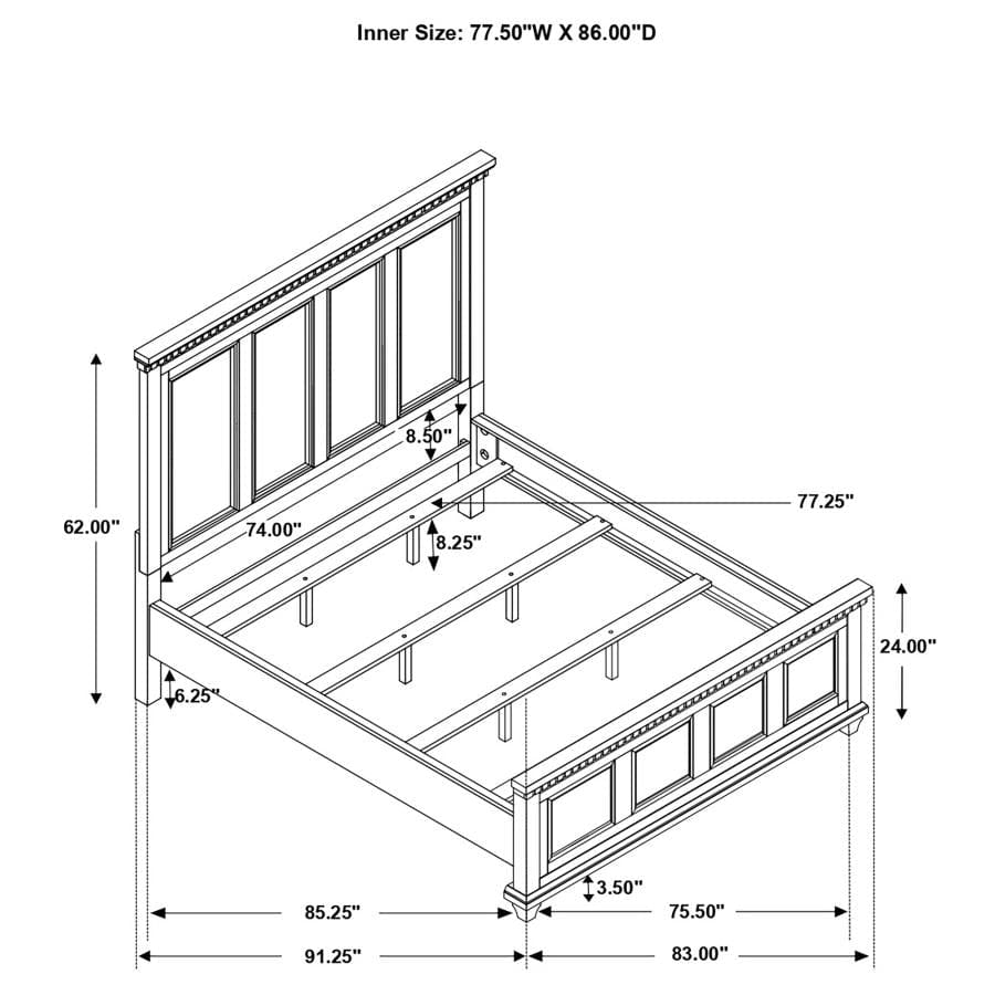 Bennington Rectangular Bed Acacia Brown