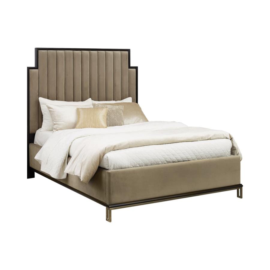 Formosa Eastern King Upholstered Bed Camel