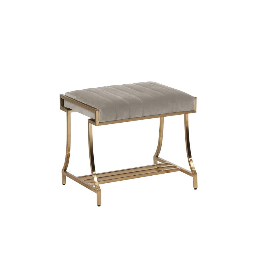 Formosa Upholstered Vanity Stool Camel
