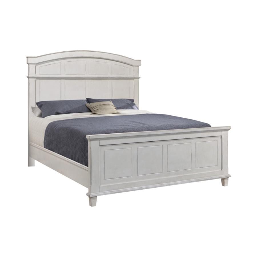 Carolina Eastern King Panel Bed Antique White