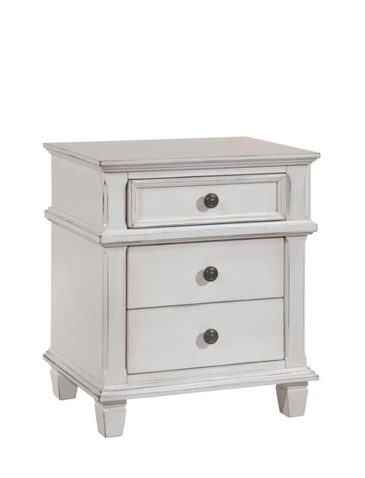 Carolina 3-drawer Nightstand Antique White