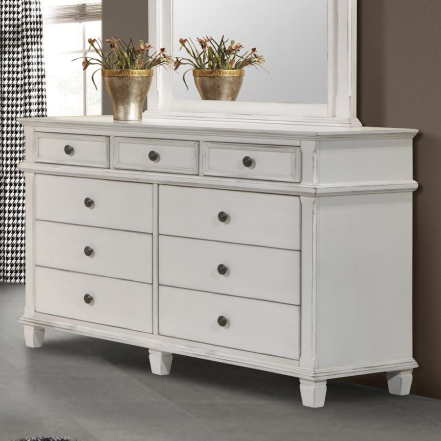 Carolina 9-drawer Dresser Antique White