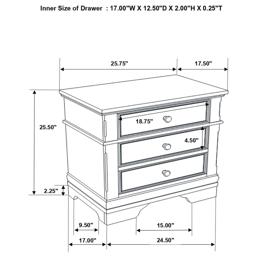 Manchester Bedroom Set with Upholstered Arched Headboard Wheat