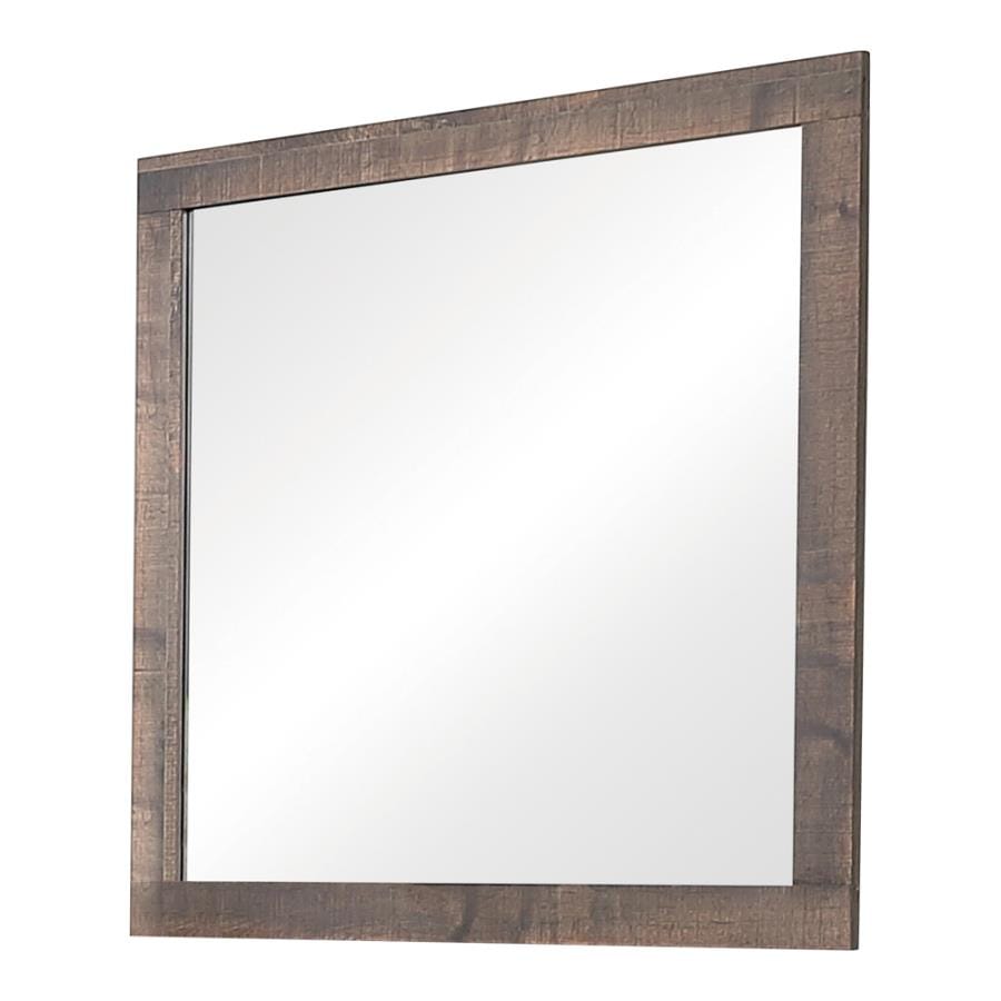 Frederick Square Mirror Weathered Oak