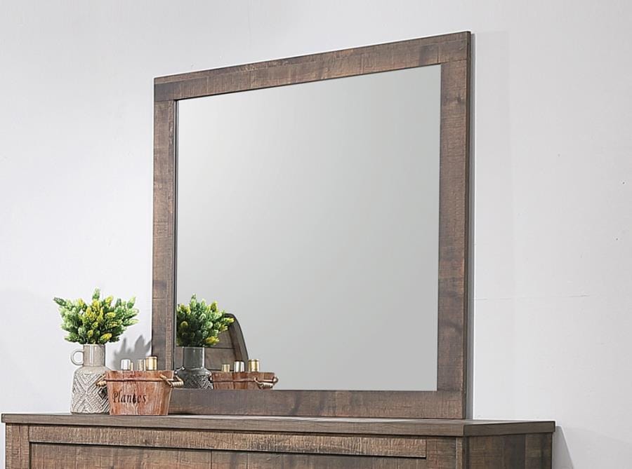 Frederick Square Mirror Weathered Oak