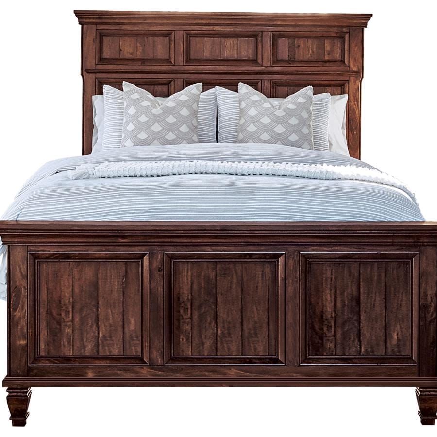 Avenue Eastern King Panel Bed Weathered Burnished Brown