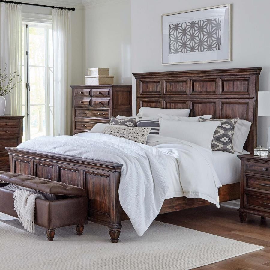 Avenue California King Panel Bed Weathered Burnished Brown