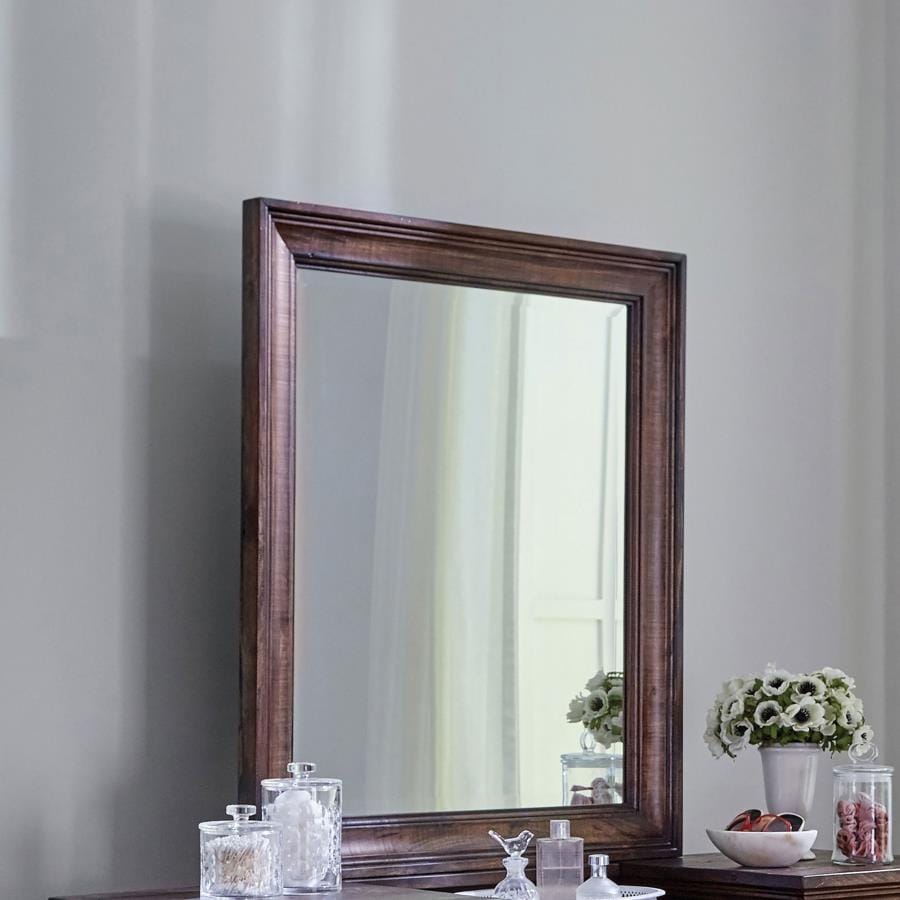 Avenue Rectangle Vanity Mirror Weathered Burnished Brown