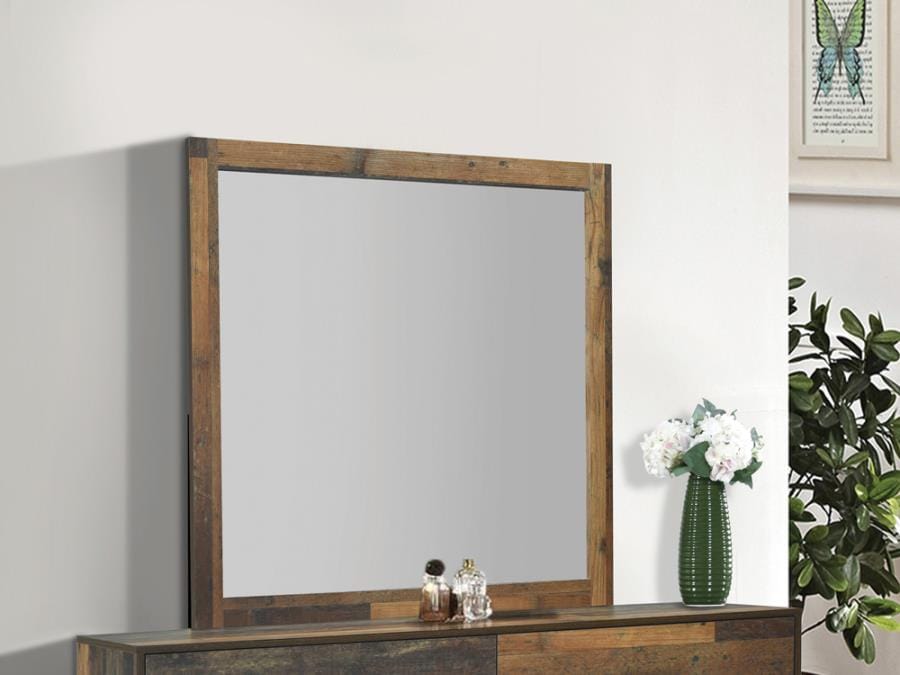 Sidney Square Mirror Rustic Pine