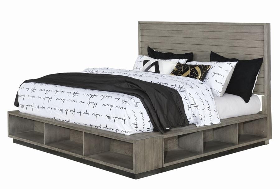 Derbyshire Eastern King Storage Bed Grey Oak