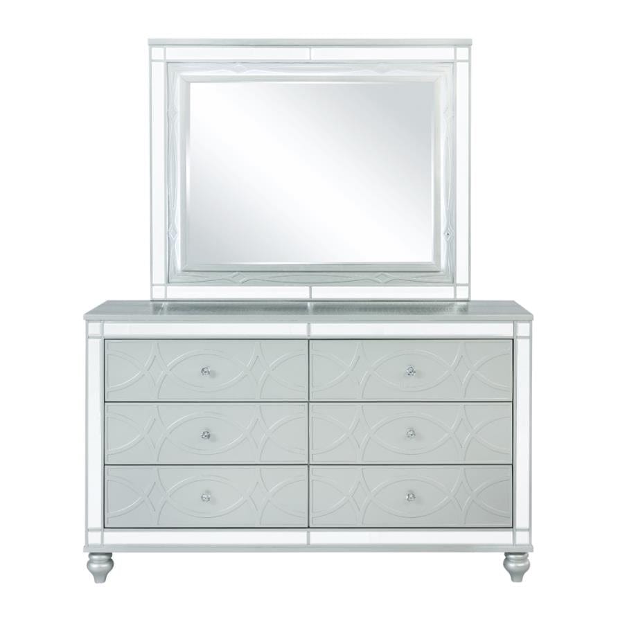 Gunnison 6-drawer Dresser Silver Metallic