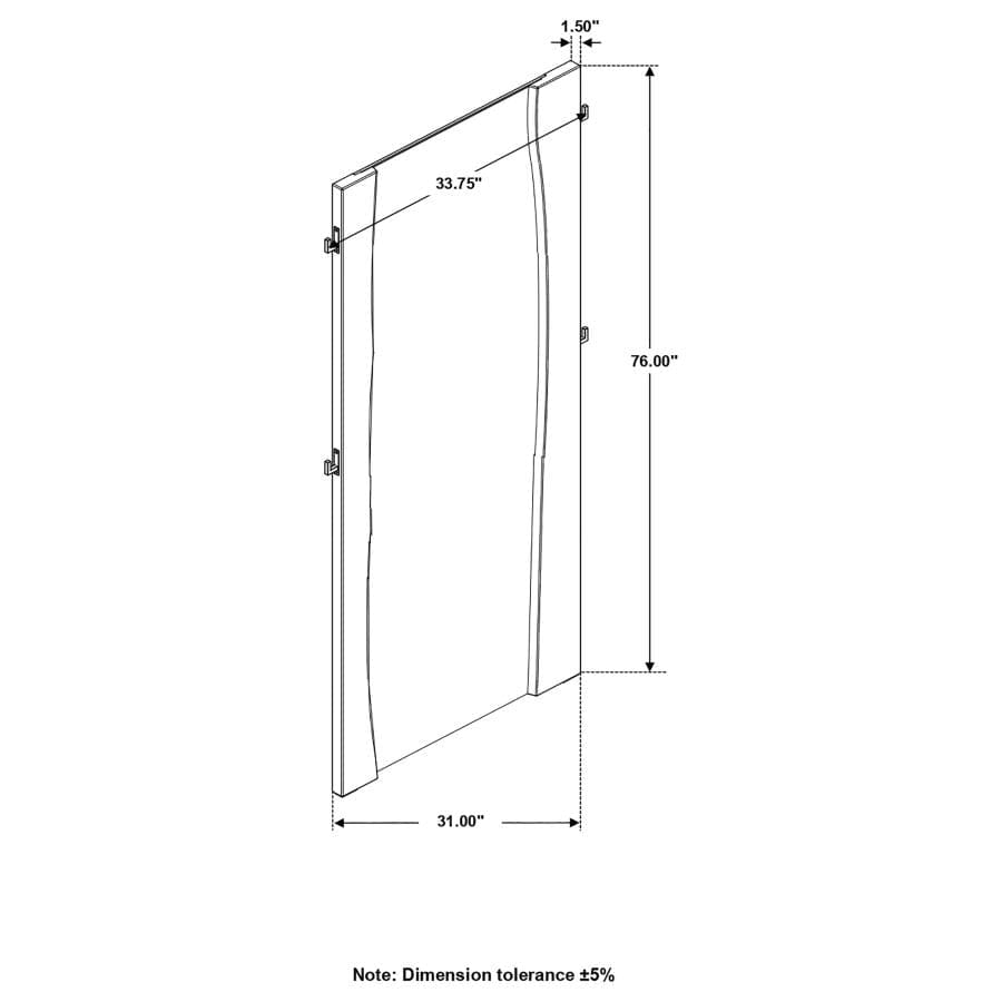 Winslow Standing Mirror Smokey Walnut and Coffee Bean