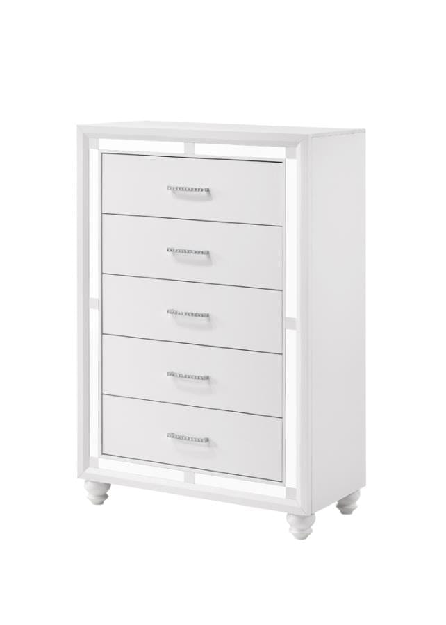 Whitaker 5-drawer Chest White