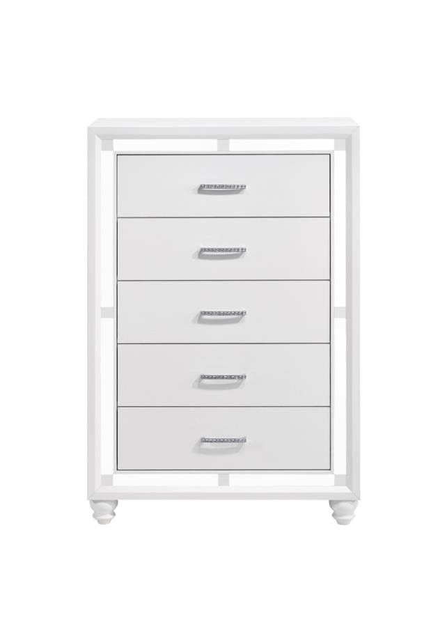 Whitaker 5-drawer Chest White