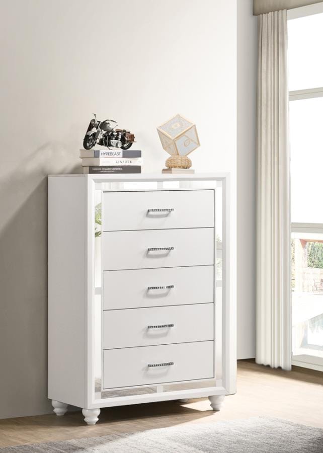 Whitaker 5-drawer Chest White