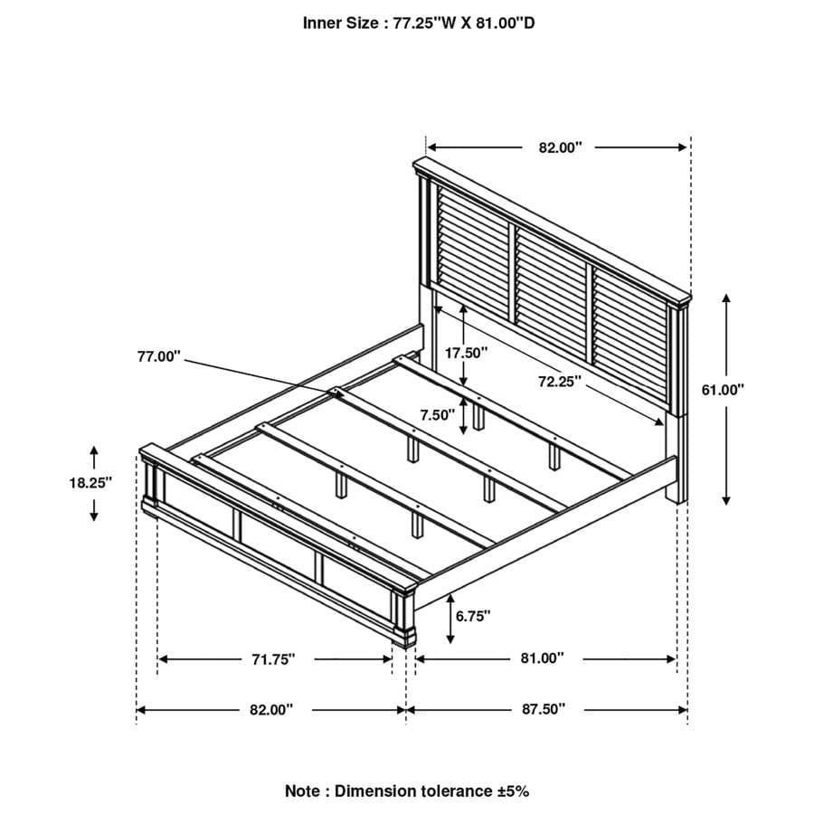 Hillcrest Eastern King Panel Bed White