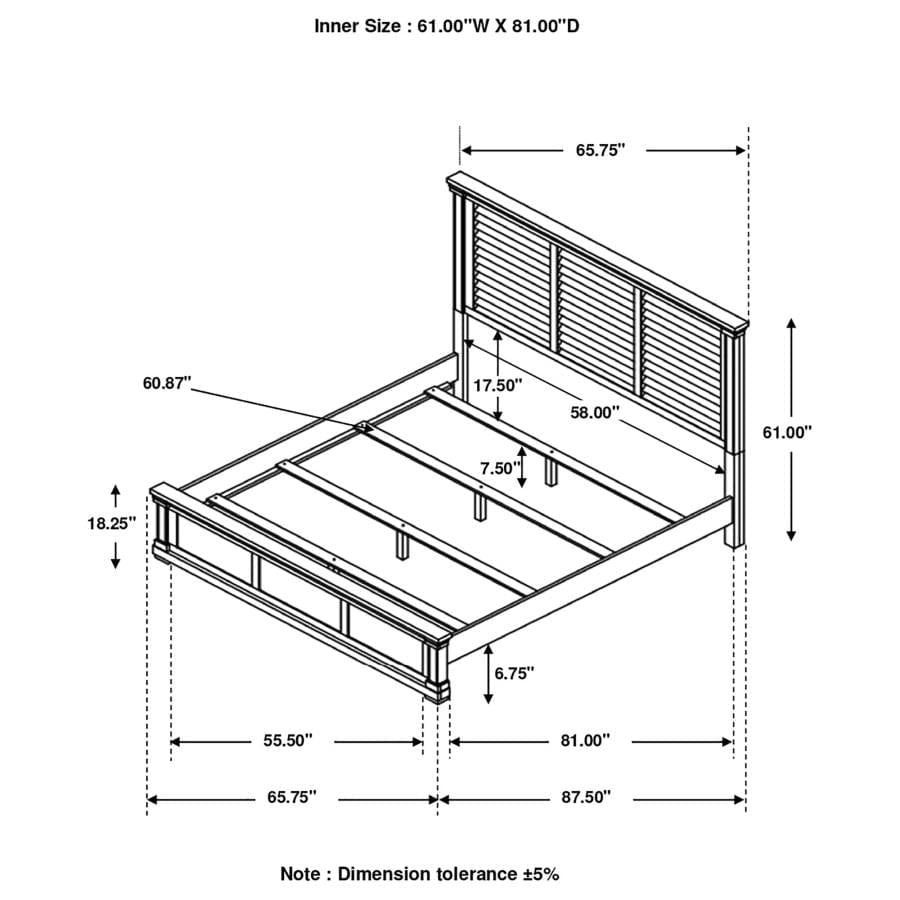 Hillcrest Queen Panel Bed White