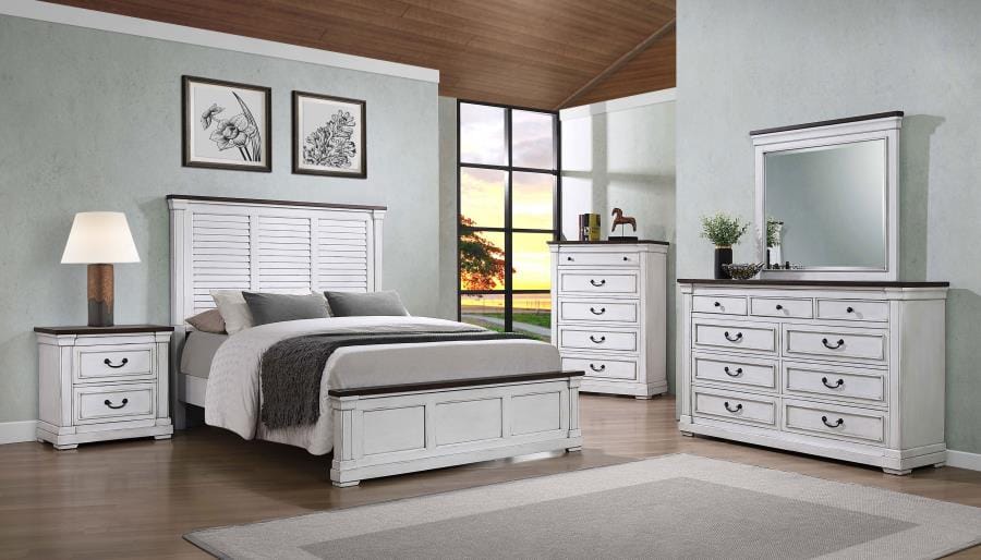 Hillcrest Queen Panel Bed White