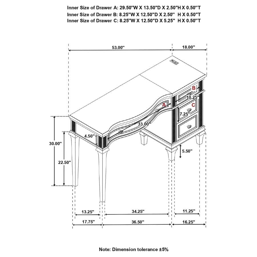 VANITY DESK