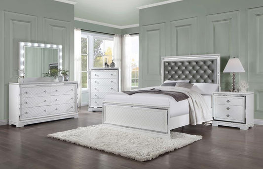 Eleanor Upholstered Tufted Bedroom Set White